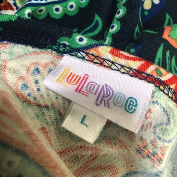 Lula Roe Knit Patterned Dress - Picture 6 of 8